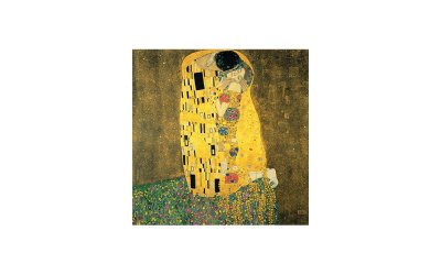 Reproducere tablou Gustav Klimt – The Kiss, 40 x 40 cm