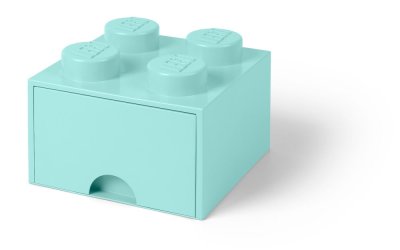 Cutie pătrată pentru depozitare LEGO®, verde mentă