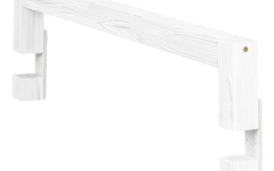 Panou lateral din lemn de molid pentru patul Benlemi Safety, lungime 90 cm, alb