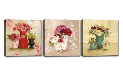 Set 3 tablouri Tablo Center Flower Vases