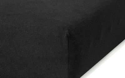Cearceaf elastic AmeliaHome Ruby, 200 x 160-180 cm, negru