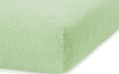 Cearceaf elastic AmeliaHome Ruby, 200 x 140-160 cm, verde deschis