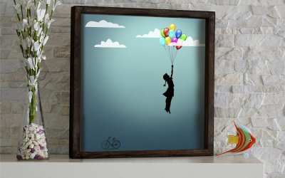 Tablou Baloons, 34 x 34 cm