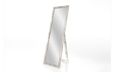 Oglindă cu suport și ramă cu patină Styler Sicilia, gri, 46 x 146 cm