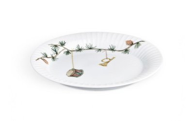 Farfurie din porțelan pentru Crăciun Kähler Design Hammershoi Christmas Plate, ⌀ 19 cm