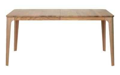 Masă dining extensibilă din lemn de stejar alb Unique Furniture Amalfi, 160 x 90 cm
