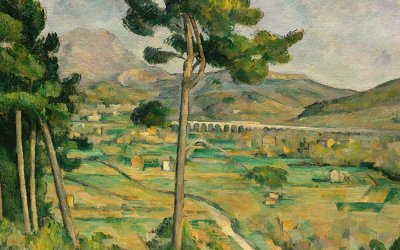 Reproducere tablou Paul Cézanne – Mont Sainte, 80 x 70 cm