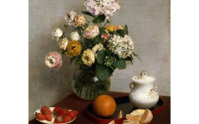 Reproducere tablou Henri Fantin-Latour – Flowers and Fruit, 45 x 60 cm