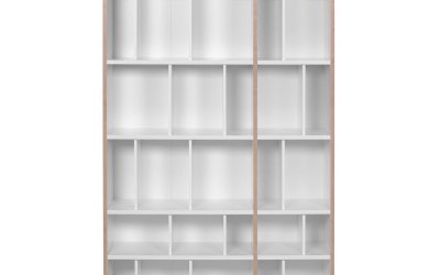 Bibliotecă TemaHome Group, lățime 108 cm, alb
