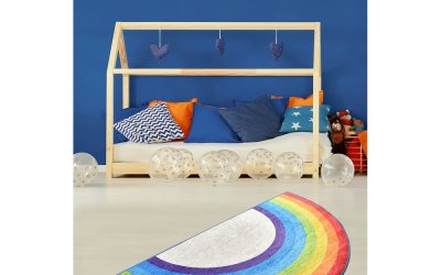 Covor antiderapant pentru copii Conceptum Hypnose Rainbow, 85 x 160 cm