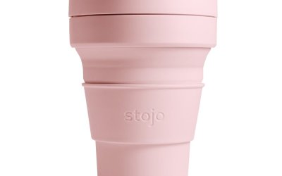 Cană termică pliabilă Stojo Mini Tribeca, 237 ml, roz