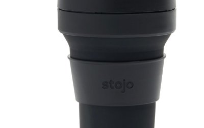 Cană termică pliabilă Stojo Pocket Cup Ink, 355 ml, negru