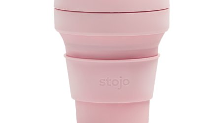Cană termică pliabilă Stojo Pocket Cup Carnation, 355 ml, roz