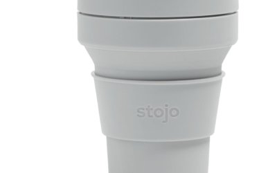 Cană termică pliabilă Stojo Pocket Cup Cashmere, 355 ml, gri
