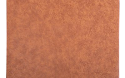 Suport farfurie din imitație de piele ZicZac Troja Rectangle, 33 x 45 cm, portocaliu – maro