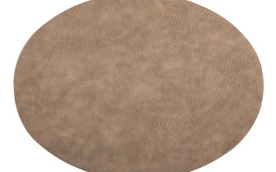 Suport farfurie din imitație de piele ZicZac Troja, 33 x 45 cm, maro