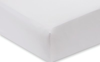 Cearșaf din bumbac satinat Bianca Luxury, 135 x 190 cm, alb