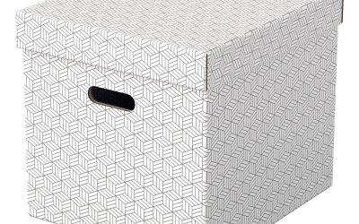 Set 3 cutii depozitare Esselte Home, 32 x 36,5 cm, alb