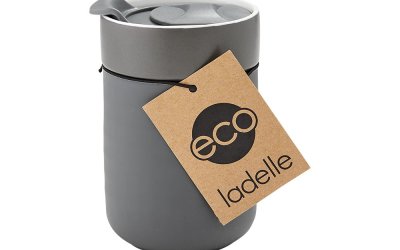 Cană de călătorie Ladelle Eco, 300 ml, gri închis
