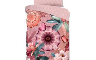 Lenjerie de pat din flanelă HIP Tlingit, 140 x 200 cm, roz
