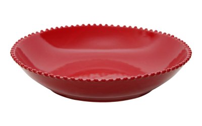 Bol din gresie pentru salată Costa Nova, ø 34,1 cm, roșu rubin