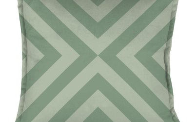 Pernă decorativă Velvet Atelier Geometric Arrow, 45 x 45 cm, verde