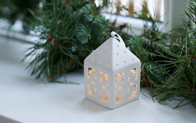 Decorațiune cu lumină LED Sirius Olina Snowflake, înălțime 10,5 cm