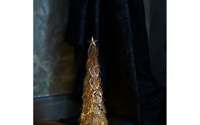 Decorațiune cu lumină LED Sirius Kirstine Gold, înălțime 43 cm