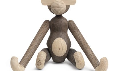 Statuetă din lemn masiv de stejar Kay Bojesen Denmark Monkey