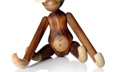 Statuetă din lemn masiv Kay Bojesen Denmark Monkey