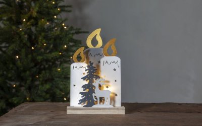 Decorațiune cu LED pentru Crăciun Star Trading Faune, înălțime 34 cm
