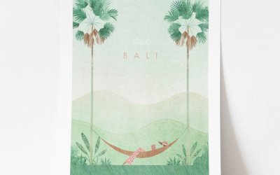 Poster Travelposter Bali, 30 x 40 cm