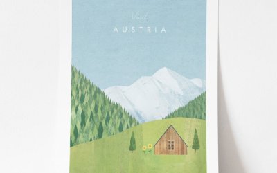 Poster Travelposter Austria, 50 x 70 cm
