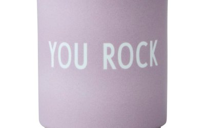 Cană din porțelan Design Letters Rock, 300 ml, violet