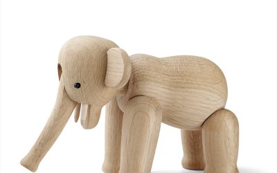 Statuetă din lemn masiv de stejar Kay Bojesen Denmark Elephant