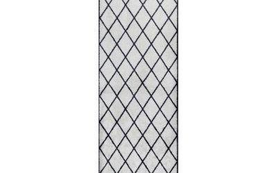 Covor tip traversă Zala Living Scale, 50 x 150 cm, alb-negru
