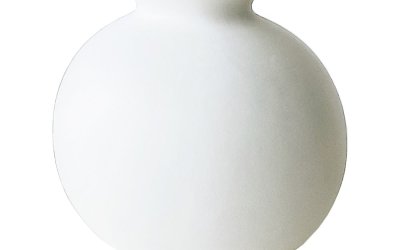 Vază din ceramică Rulina Toppy, alb
