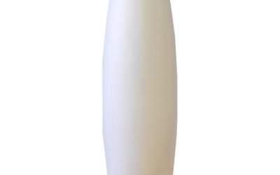 Vază din ceramică Rulina Roll, înălțime 38 cm, alb