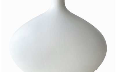 Vază din ceramică Rulina Platy, înălțime 25 cm, alb