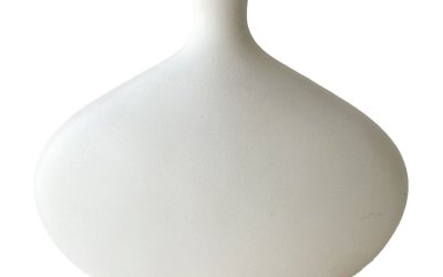Vază din ceramică Rulina Platy, înălțime 20 cm, alb