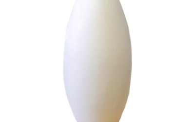 Vază din ceramică Rulina Roll, înălțime 23 cm, alb