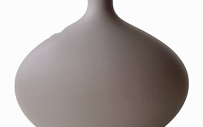 Vază din ceramică Rulina Platy, înălțime 25 cm, maro – gri