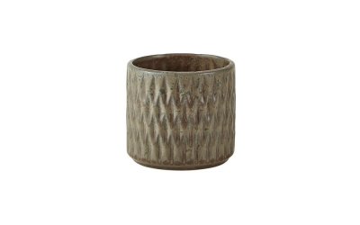 Ghiveci din gresie ceramică Villa Collection, ø 10,7 cm, gri