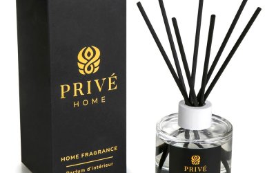 Difuzor de parfum cu bețișoare Privé Home Mûre – Musc, 120 ml