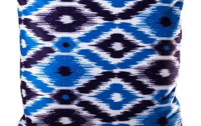Pernă decorativă albastră 45×45 cm Aztek – JAHU collections
