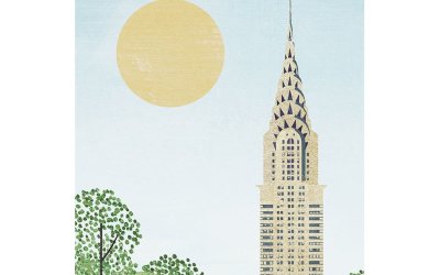 Poster 30×40 cm Chrysler Building – Travelposter