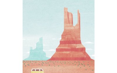 Poster 30×40 cm Monument Valley – Travelposter