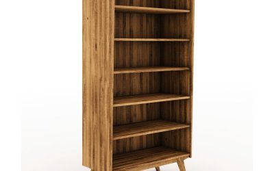 Bibliotecă din lemn de stejar 100×200 cm Retro – The Beds