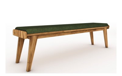 Bancă din stejar cu șezut verde Retro – The Beds