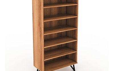 Bibliotecă din lemn de fag 91×185 cm Golo – The Beds